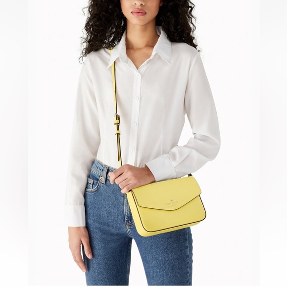 New Kate Spade Sadie Envelope Crossbody Yuzu Jam - Picture 2 of 4